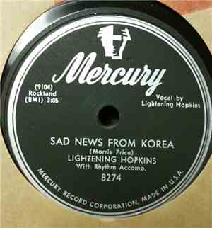 Lightening Hopkins - Sad News From Korea / Let Me Fly Your Kite