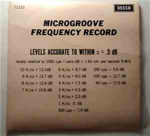 No Artist - Microgroove Frequency Test Record