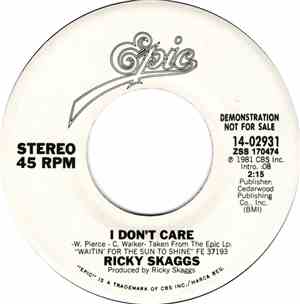 Ricky Skaggs - I Don't Care