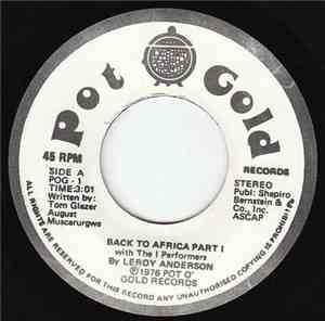 Leroy Anderson  - Back To Africa