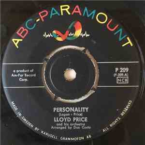 Lloyd Price And His Orchestra - Personality / Have You Ever Had The Blues