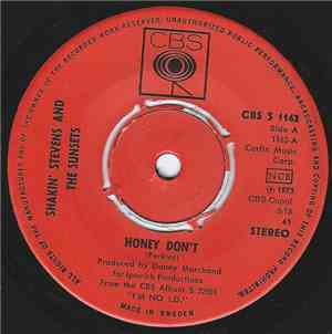 Shakin' Stevens And The Sunsets - Honey Don't/That Is Rock And Roll