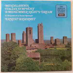 Mendelssohn, L'Orchestre De La Suisse Romande, Ernest Ansermet - Italian Sy ...