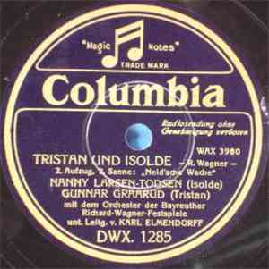 Nanny Larsen-Todsen, Gunnar Graarud, Anny Helm, Karl Elmendorff, Orchester  ...