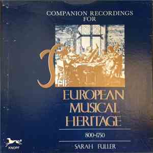 Sarah Fuller - Companion Recordings For The European Musical Heritage 800-1 ...