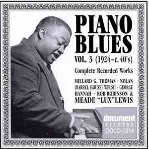 Various - Piano Blues Vol.3 1924-c. 1940's