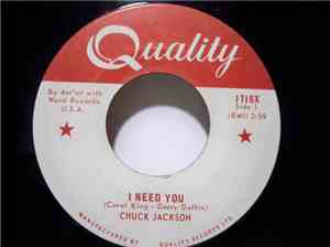 Chuck Jackson - I Need You / Chuck's Soul Bros. Twist