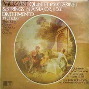 Mozart, Thea King, Aeolian String Quartet - Quintet For Clarinet & Strings  ...