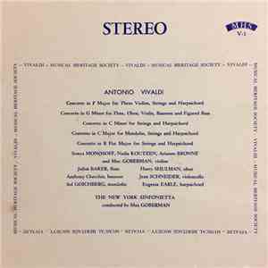 Antonio Vivaldi - New York Sinfonietta Conducted By Max Goberman - Five Con ...