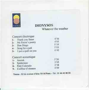Dionysos  - Whatever The Weather (Electrique Et Acoustique)