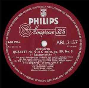 Beethoven, Budapest String Quartet - Quartet No. 9 In C Major, Op. 59, No.  ...
