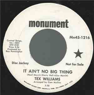 Tex Williams - It Ain't No Big Thing / I Never Knew What Doing Was