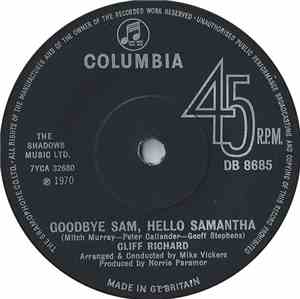 Cliff Richard - Goodbye Sam, Hello Samantha / You Never Can Tell
