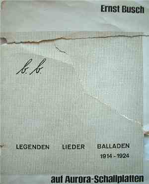 Ernst Busch - Legenden, Lieder, Balladen 1914-1924