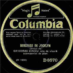 Grigoras Dinicu - Berceuse De Jocelyn / Nadir