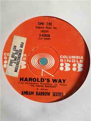 The Amram-Barrow Sextet - Harold's Way / Theme From 