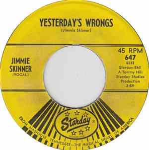 Jimmie Skinner - Yesterday's Wrongs / Try To Be Good
