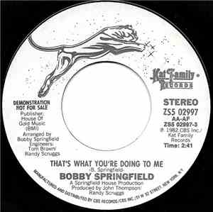 Bobby Springfield - That's What You're Doing To Me