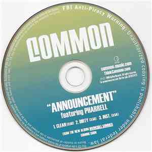 Common Featuring Pharrell - Announcement