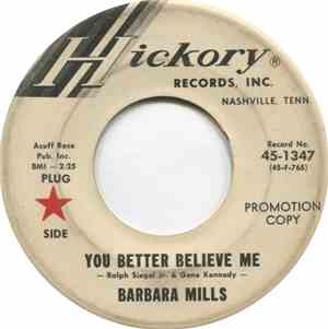 Barbara Mills - You Better Believe Me / Little Things Like That