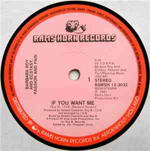 Barbara Roy And Ecstasy, Passion And Pain - If You Want Me