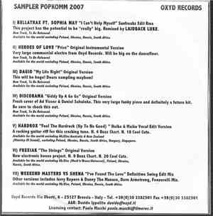 Various - Sampler Popkomm 2007