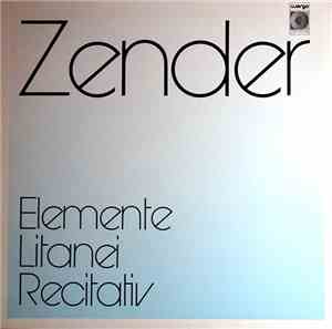 Hans Zender - Elemente Litanei Recitative