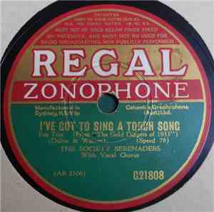 The Society Serenaders - Shadow Waltz / I've Got To Sing A Torch Song