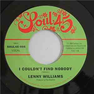 Lenny Williams - I Couldn't Find Nobody / Lisa's Gone