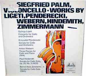 Siegfried Palm - Modern Works For Cello