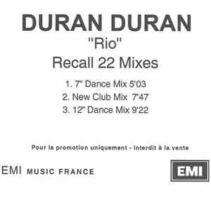 Duran Duran - Rio (Recall 22 Mixes)