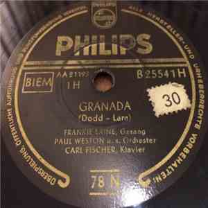 Frankie Laine, Paul Weston And His Orchestra, Carl Fischer  - Granada / Ans ...
