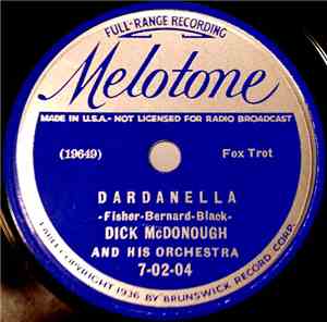 Dick McDonough And His Orchestra - Dardanella / Between The Devil And The D ...