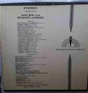 Various - Dance Music Of The Renaissance And Baroque