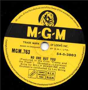 Billy Eckstine With Orchestra - No One But You / I Let A Song Go Out Of My  ...