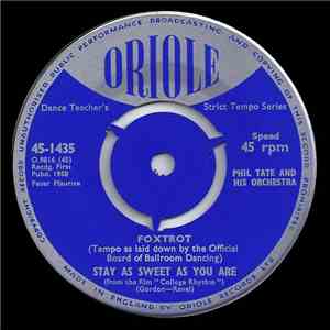 Phil Tate And His Orchestra - Stay As Sweet As You Are