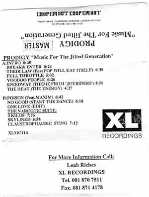 The Prodigy - Music For The Jilted Generation