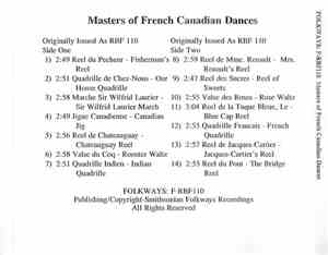 Joseph Allard - Masters Of French Canadian Dances