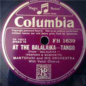 Mantovani And His Orchestra - At The Balalaika / Harbour Lights