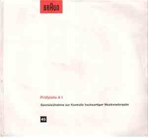 Various - BRAUN Prüfplatte A 1