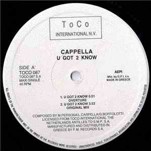 Cappella - U Got 2 Know
