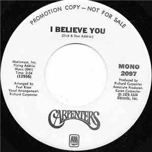 Carpenters - I Believe You