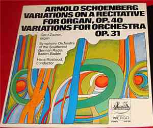 Arnold Schoenberg - Gerd Zacher, Symphony Orchestra Of The Southwest German ...