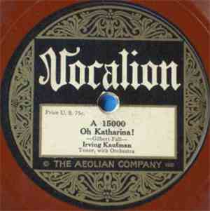 Irving Kaufman - Oh Katharina / The Only, Only One