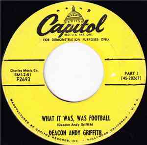 Deacon Andy Griffith - What It Was, Was Football