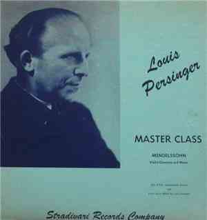 Louis Persinger - Master Class - Violin Concerto In E Minor, op.64