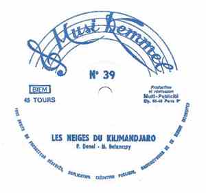 Unknown Artist - Les Neiges Du Kilimandjaro