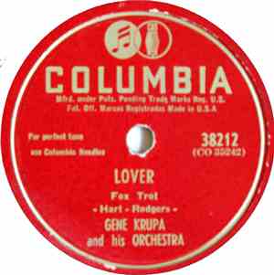 Gene Krupa And His Orchestra - Lover / Green Eyes