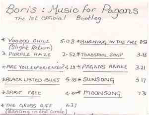 Boris - Music For Pagans - The First Official Bootleg
