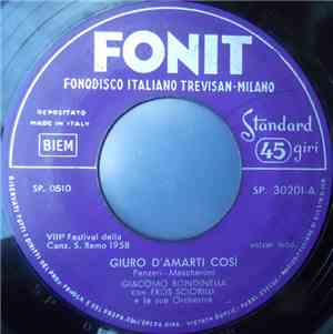 Giacomo Rondinella - Giuro D'Amarte Così / Fragole E Cappellini